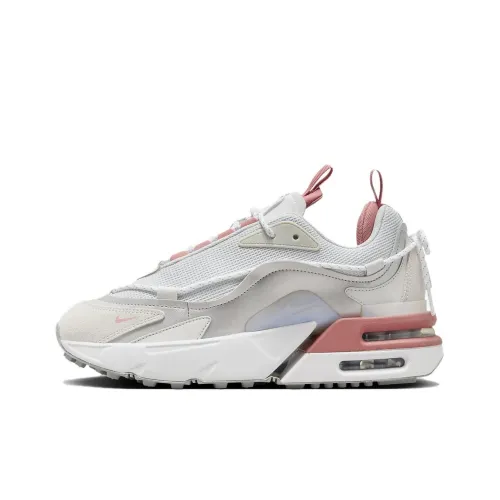 Nike Air Max Furyosa Casual Shoes Women's Low-Top White/Photon Gray/Metallic Silver/Stardust Red