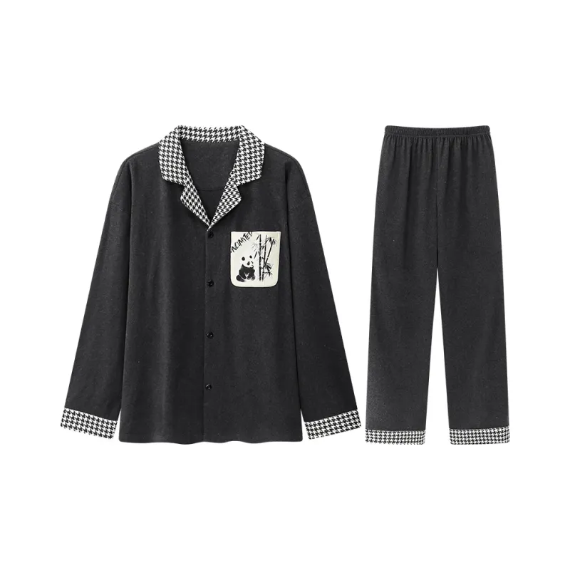 Lan Miao Pajama Set Men's Green-2