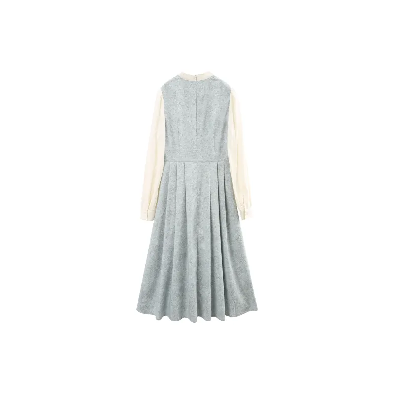 A Paradise For Awakening Long Sleeved Dress Women's Blue-1
