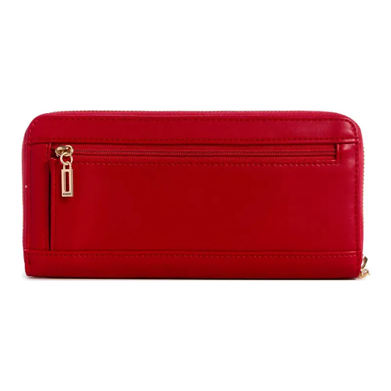 GUESS Artificial Leather Wallet Large Size Women's Red-1