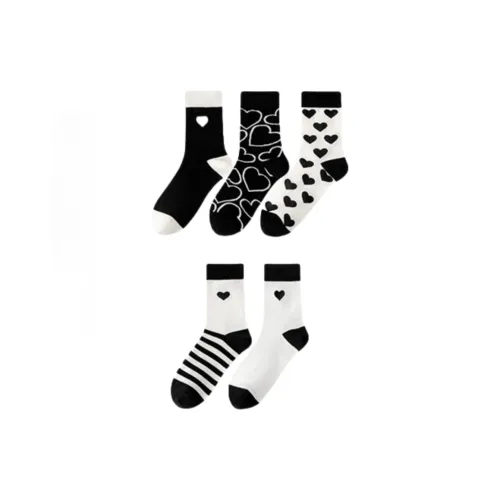 Lan Miao Mid Calf Socks Women's 5 Pack