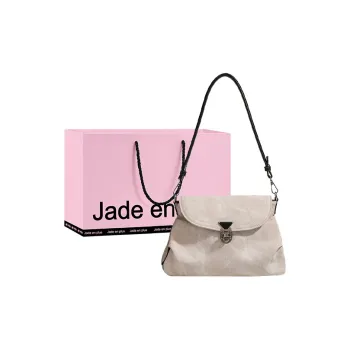 Jade En Plus Synthetic Leather Shoulder Bag Regular Women's White/Pink