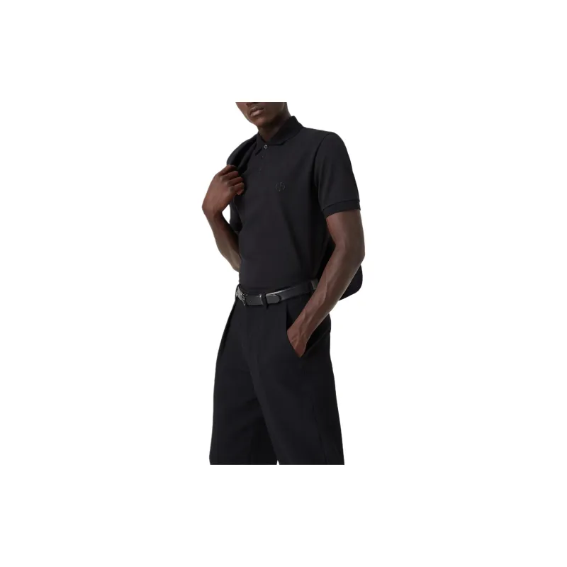GIORGIO ARMANI Stretch Cotton Piqué Polo Shirt-5