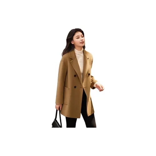 Mo Han Yi Mei Coats Women's Warm Camel