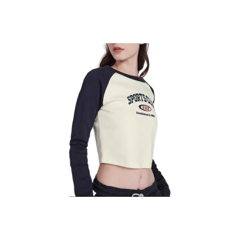 Reebok Raglan Sleeve T Shirt Women's Navy Blue-3