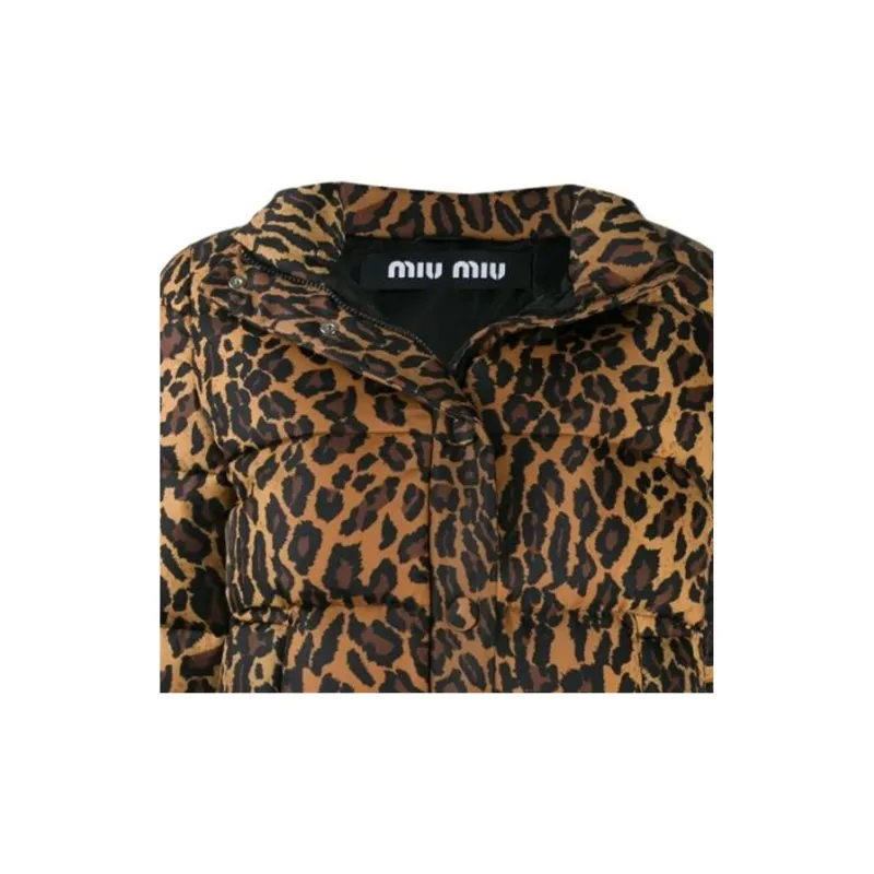 MIU MIU Puffer Jacket Women's Brown-4