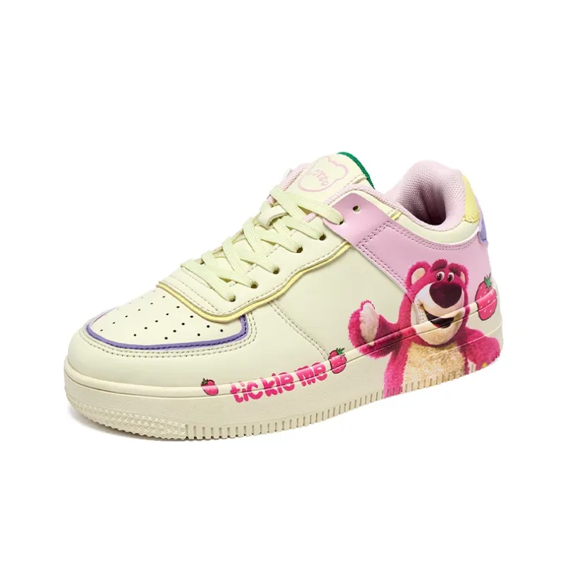 Disney Strawberry Bear Series Abrasion Resistant Breathable Slip Resistant Low Top Skateboard Shoes Women's-6