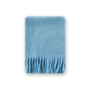 AAJF Acrylic Knit Scarves Unisex Blue