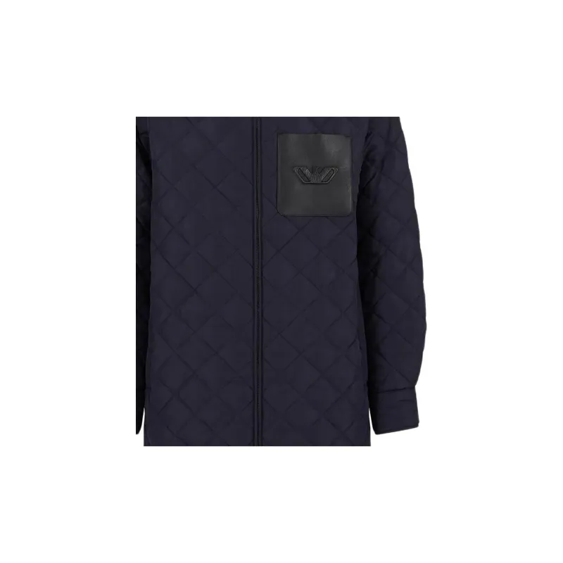 EMPORIO ARMANI Diamond quilted Nylon Blouson With Logo Pocket-4