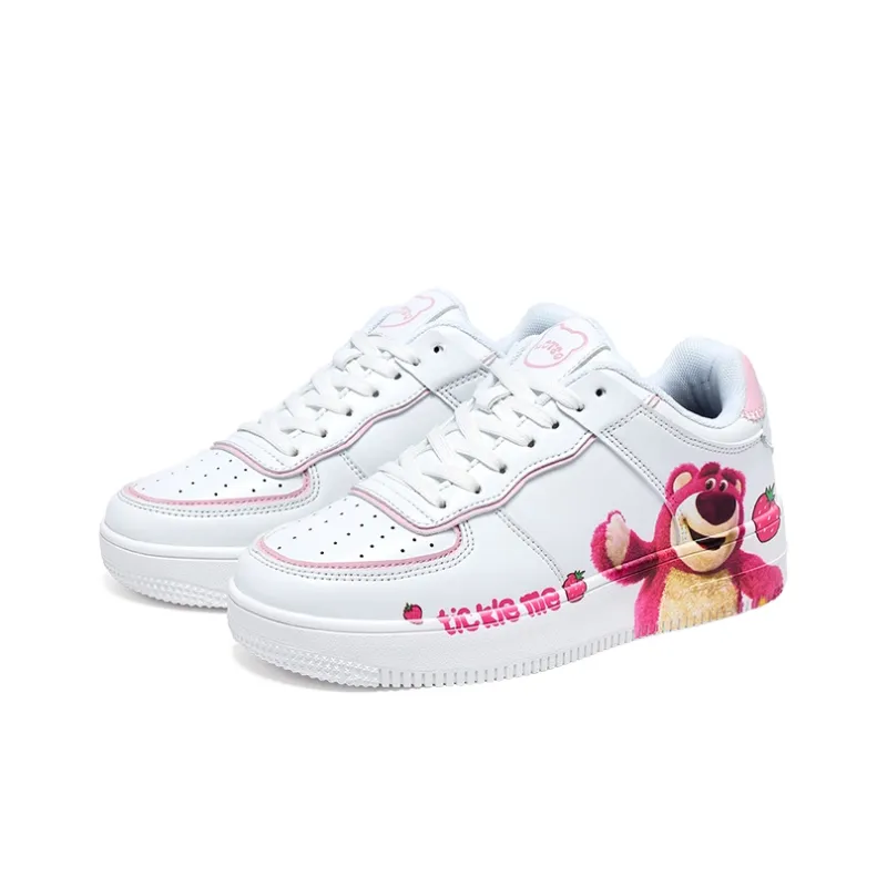Disney Strawberry Bear Series Abrasion Resistant Breathable Slip Resistant Low Top Skateboard Shoes Women's-2