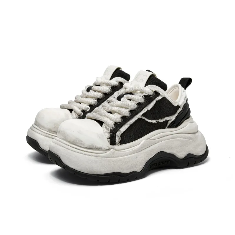CHERYKALLY Wear-Resistant Breathable Height Increasing Low-Top Skateboard Shoes Women's-1