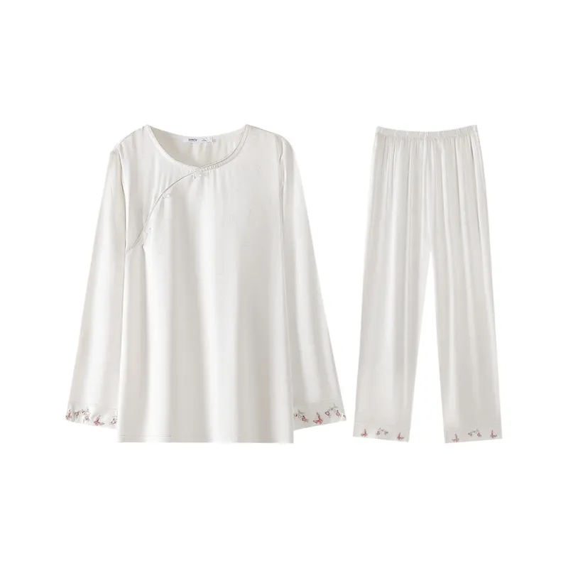 Lan Miao Pajama Set Women's Ecru-0