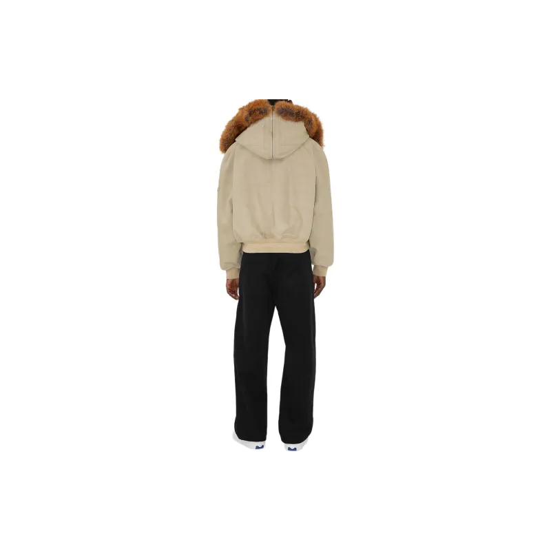 Burberry Faux fur hood Cotton Bomber Jacket-2