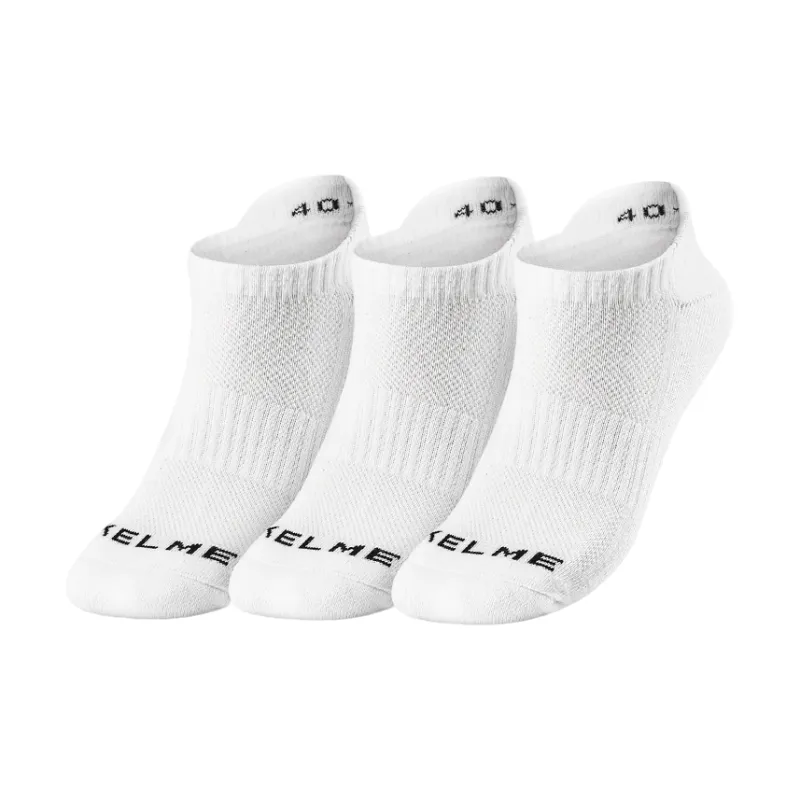 KELME Ankle Socks Unisex 3 Pack Black White Gray-2