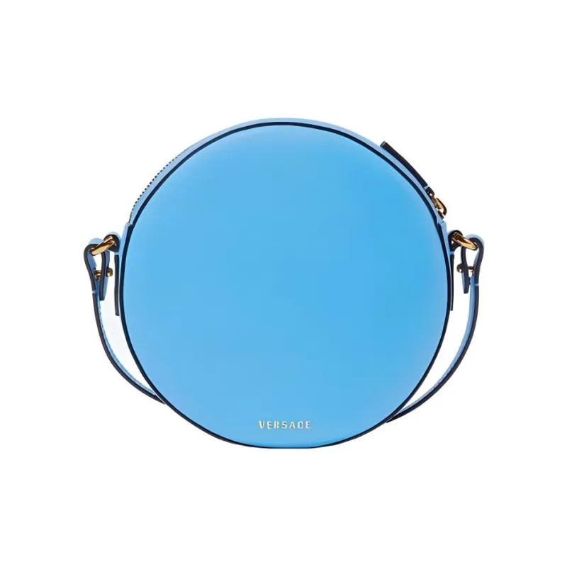 VERSACE La Medusa Leather Shoulder Bag Crossbody Bag Regular Women's Blue-2