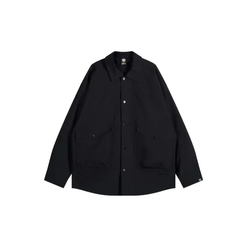 HEA Trench Coats Unisex Black