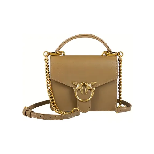 PINKO SIMPLY Cow Leather Flying Bird Swallow Bag Handbag Shoulder Bag Crossbody Bag Mini Women's Olive