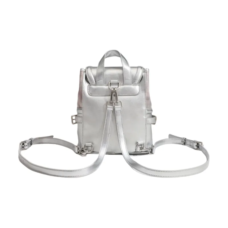 NOMK PU Handbag Backpack Regular Women's Dusty Pink/Classic Black-6
