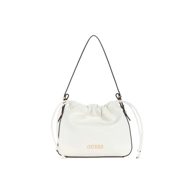 GUESS Artificial Leather Leather Vagabond Handbag Shoulder Bag Small Size Women's White-0