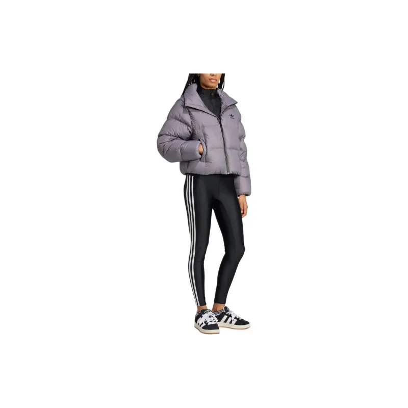 Adidas Originals Regen FW24 CROP Down Jacket Women's Shadow Trace Gray-3
