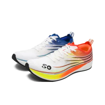 50 Cushioning Anti-Slip And Wear-Resistant Low-Top Running Shoes Unisex Mismatched Color-Frost & Blaze