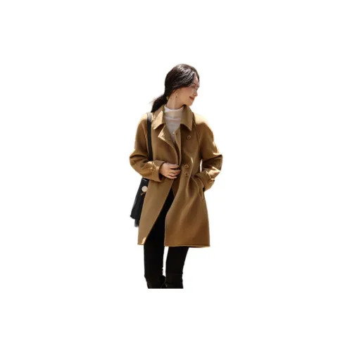 Mo Han Yi Mei Coats Women's Warm Camel