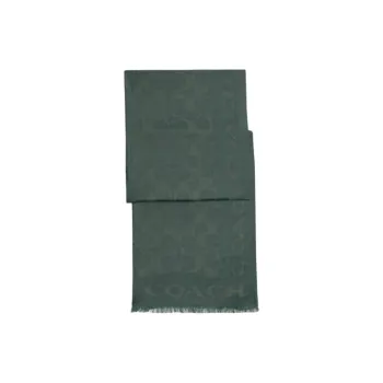 COACH Cotton Mulberry Silk Shawls Women's Green
