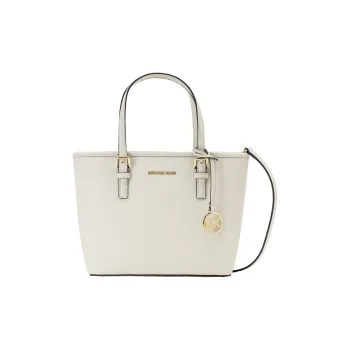 MICHAEL KORS Jet Set Leather Tote Bag Portable Crossbody Bag Shoulder Bag Women's Milk White