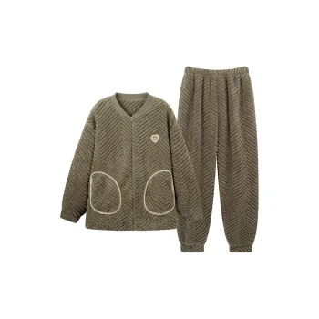Qiao Ni Tong Pajama Set Men's Light Brown