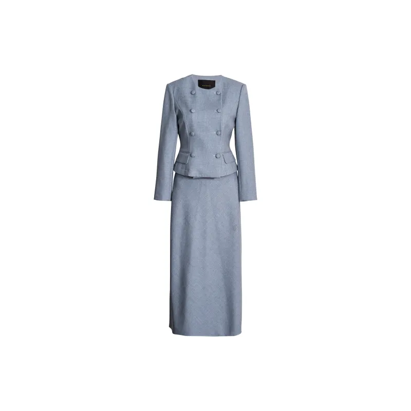 ROEYSHOUSE Business Suits Women's Light Blue-1