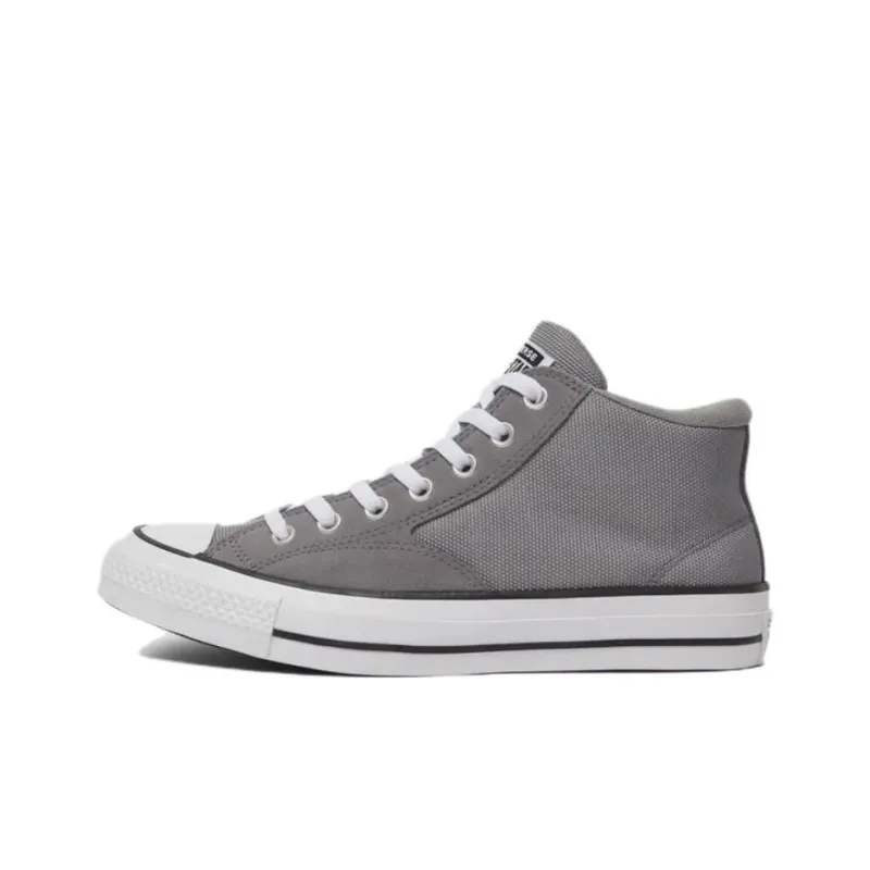 Converse All Star Anti Slip And Wear Resistant Breathable Mid Top Canvas Shoes Unisex Gray-0