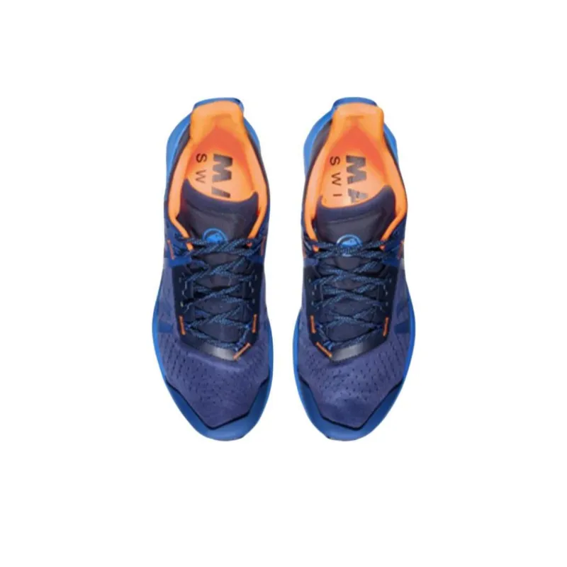 MAMMUT Saentis TR Anti Slip Wear Resistant Low Top Trekking Shoes Men's Blue Orange-2