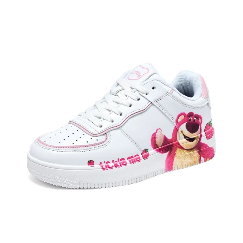 Disney Strawberry Bear Series Abrasion Resistant Breathable Slip Resistant Low Top Skateboard Shoes Women's-1
