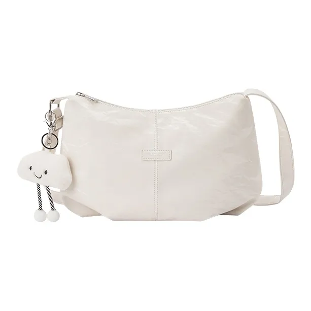 SEM/R PU Dumpling Bag, Crossbody Bag Tubas Women's Gray Tone/Ecru-3