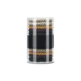 Orange Brown Black Apricot Blossom Pattern Plain Band Hair Tie