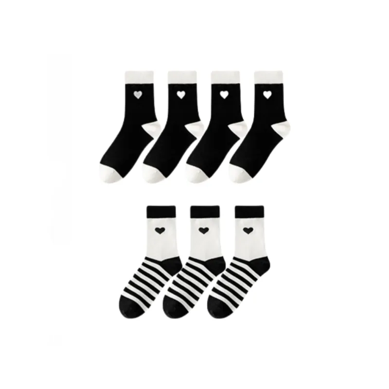 Lan Miao Mid Calf Socks Women's 7 Pack-5