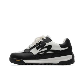 Mule Donkey Breathable Height Increasing Low Top Casual Shoes Unisex Black White