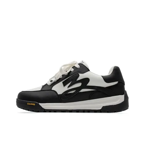 Mule Donkey Breathable Height Increasing Low Top Casual Shoes Unisex Black White