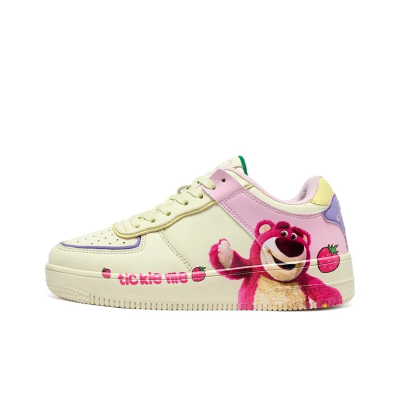 Disney Strawberry Bear Series Abrasion Resistant Breathable Slip Resistant Low Top Skateboard Shoes Women's-5
