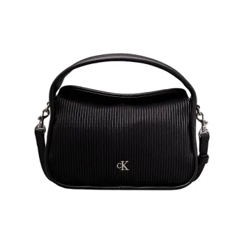 CALVIN KLEIN Artificial Leather Shoulder Bag, Crossbody Bag, Handbag Small Size Women's Black