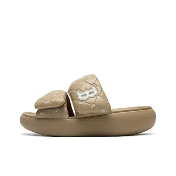 MLB Slipper Crystal Antibacterial Slide Slippers Unisex Light Camel
