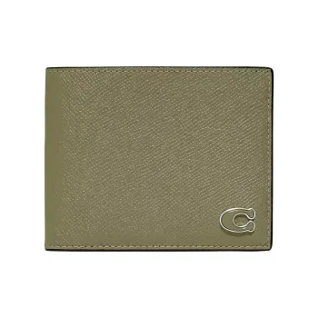 COACH 3 IN 1 Wallet Cow Leather 3 in 1 Card Holder, Wallet Women's Olive Green