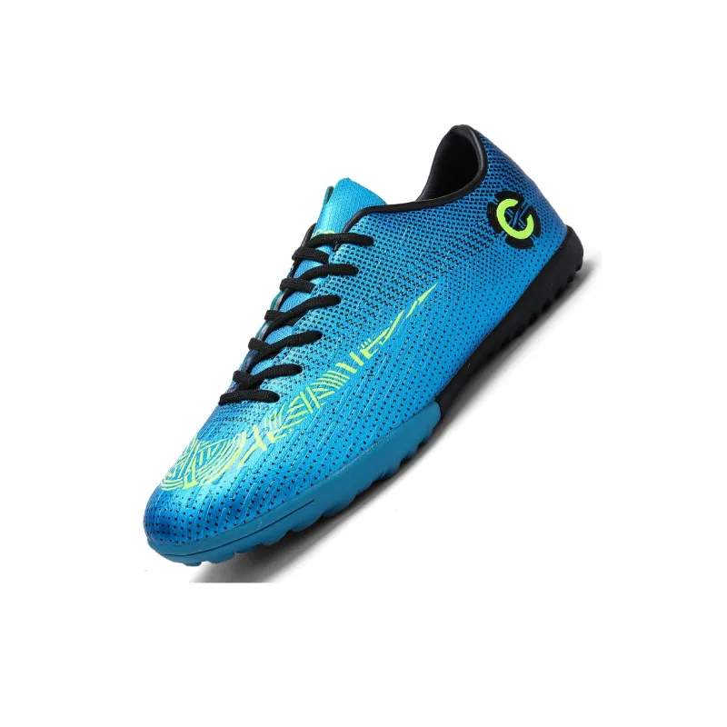 Prince McQueen FG Rubber Long Studs Artificial Ground Anti-Slip And Wear-Resistant Coverage Soccer Shoes Unisex Black-36