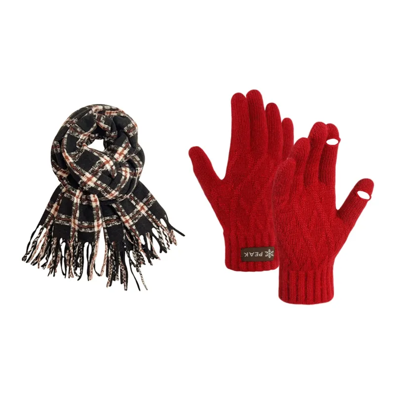 PEAK Acrylic Polyamide Polyester Knit Gloves Unisex-11