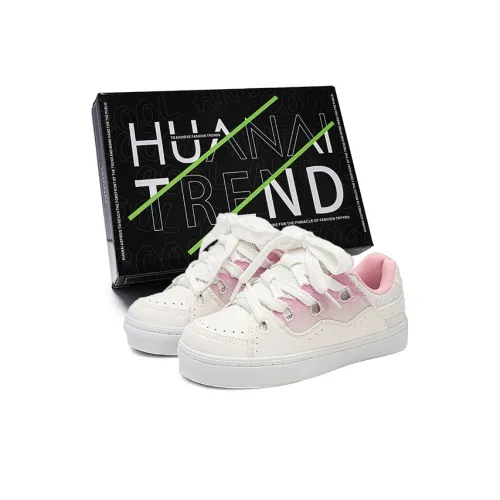 HUANAI Skateboard Shoes Women's Low-Top Red Pink