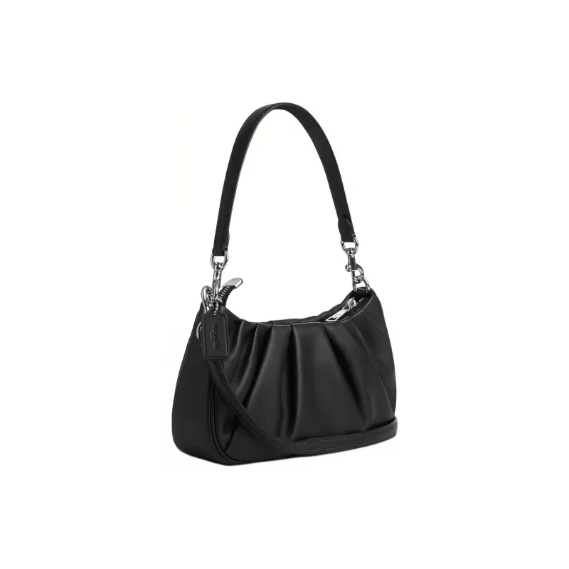 COACH Teri Cow Leather Portable Crossbody Bag, Shoulder Bag Medium Size Women's Black-1