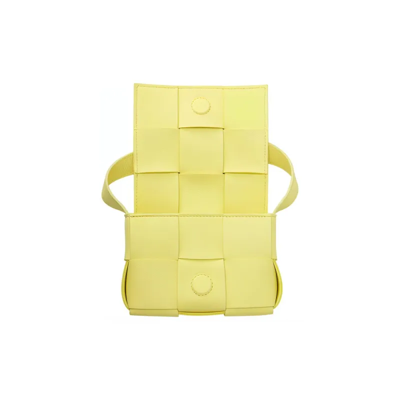 Bottega Veneta CASSETTE Sheepskin Tofu Bag, Pillow Bag, Crossbody Bag, Shoulder Bag Mini Women's Bright Yellow-8