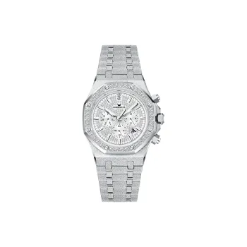 ROERDUM Sparkling Knight Mechanical Movement Steel Strap Watch Men's Watches Silver Dial
