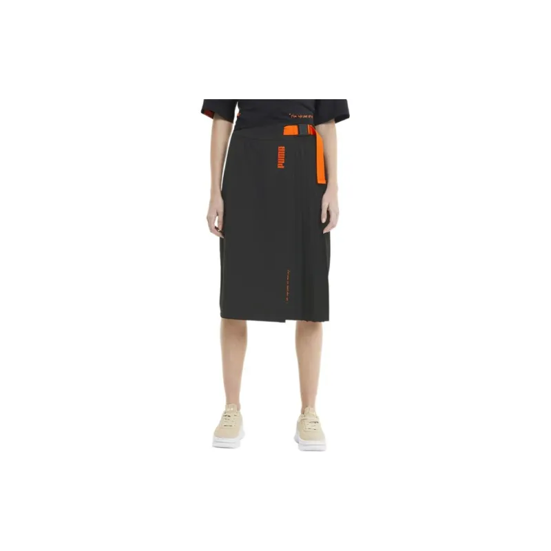 PUMA Casual Long Skirts Women's Black-4