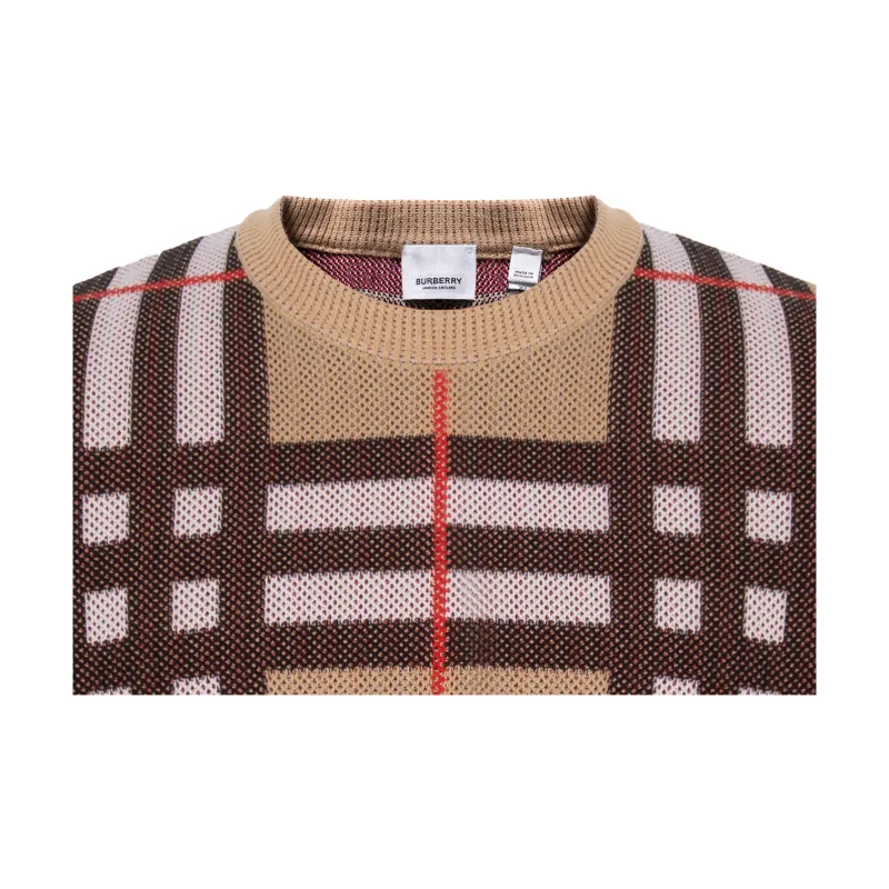 Burberry Check Technical Crewneck Sweater-2